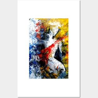 Lady figure abstract painting Posters and Art